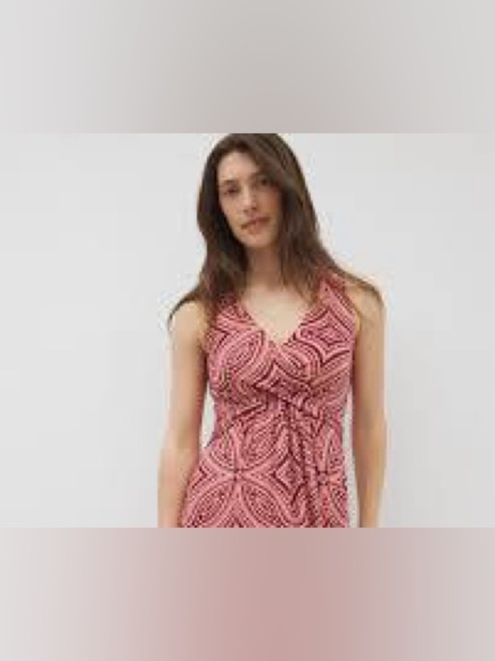 Soma Pink Geometric Patterned Bra Dress
